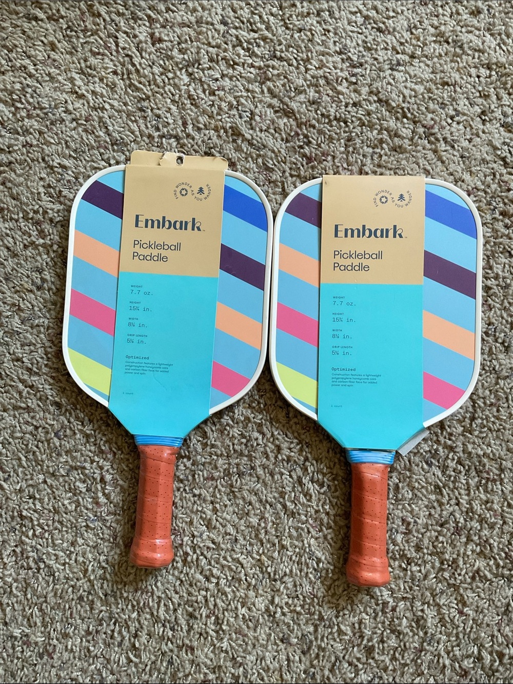 TWO Carbon‎ Stripe Pickleball Paddle - Embark